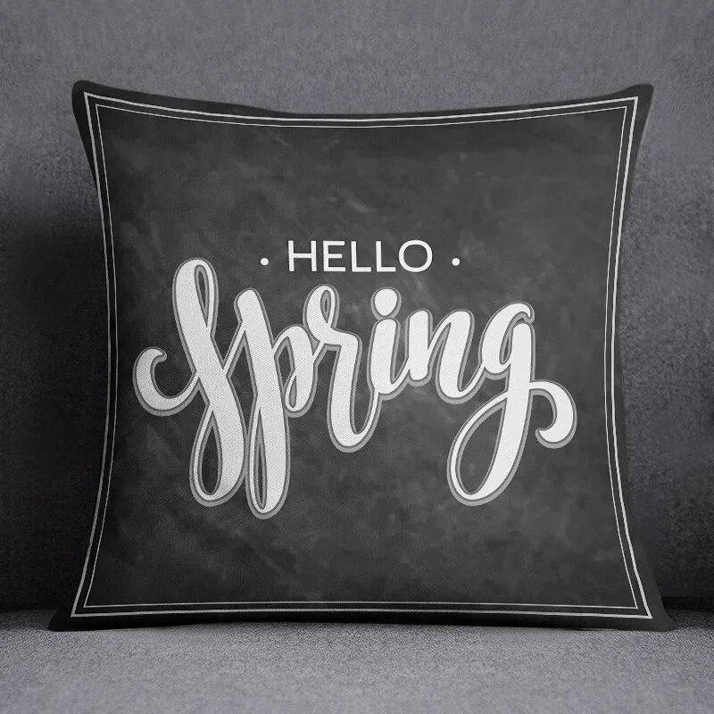 Cool black style black background printed pattern cushion cover for home bedroom living room sofa decorative pillowcase