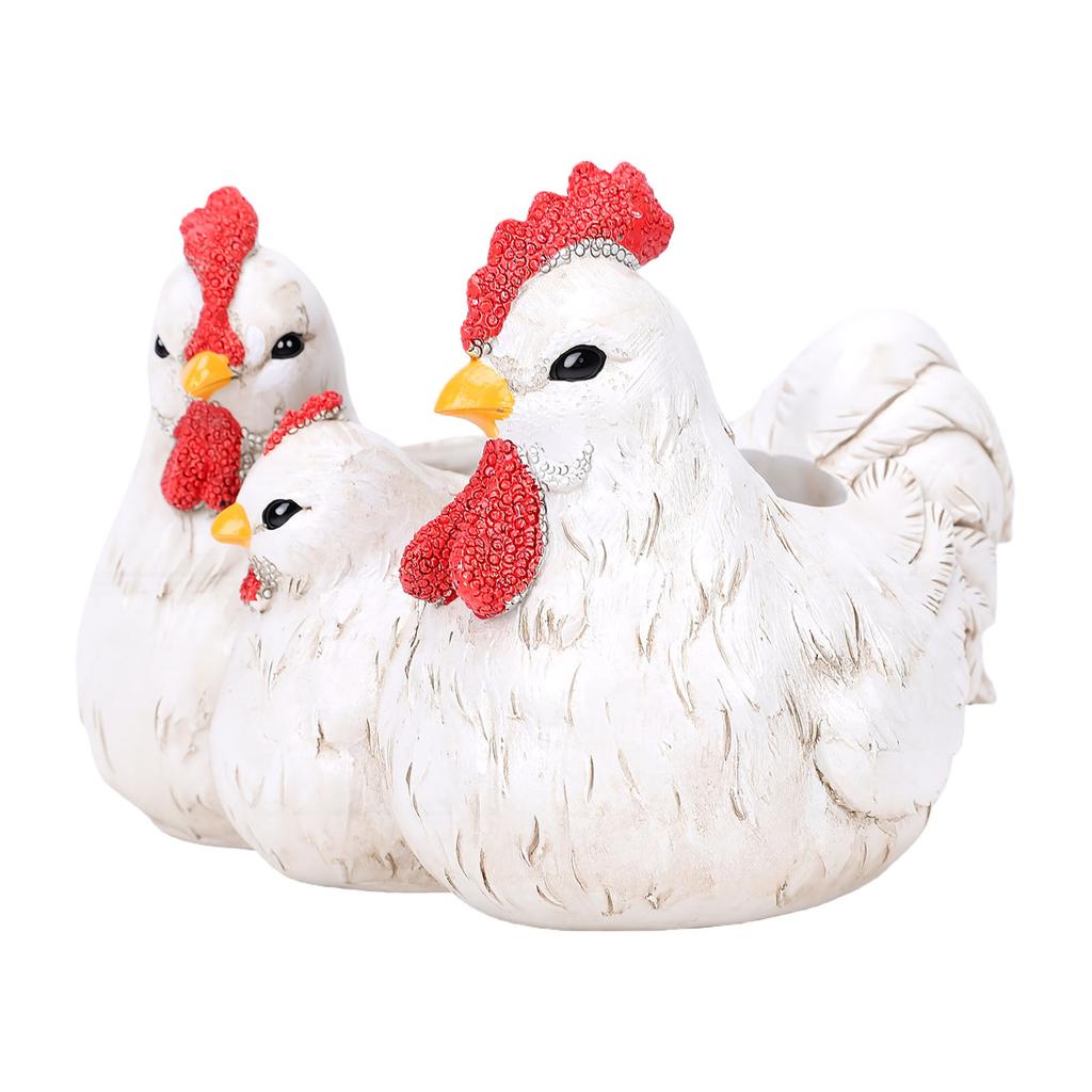 Chicken Statue Sculpture Resin Rural   Rooster Chicken Figurine Decoration for Yard Garden
