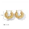 Vintage Gold Circle Screw Thread Hoop Earrings for Women, Minimalist Textured Ear Cuffs, Dainty Small Hoops, Trendy Jewelry Gift