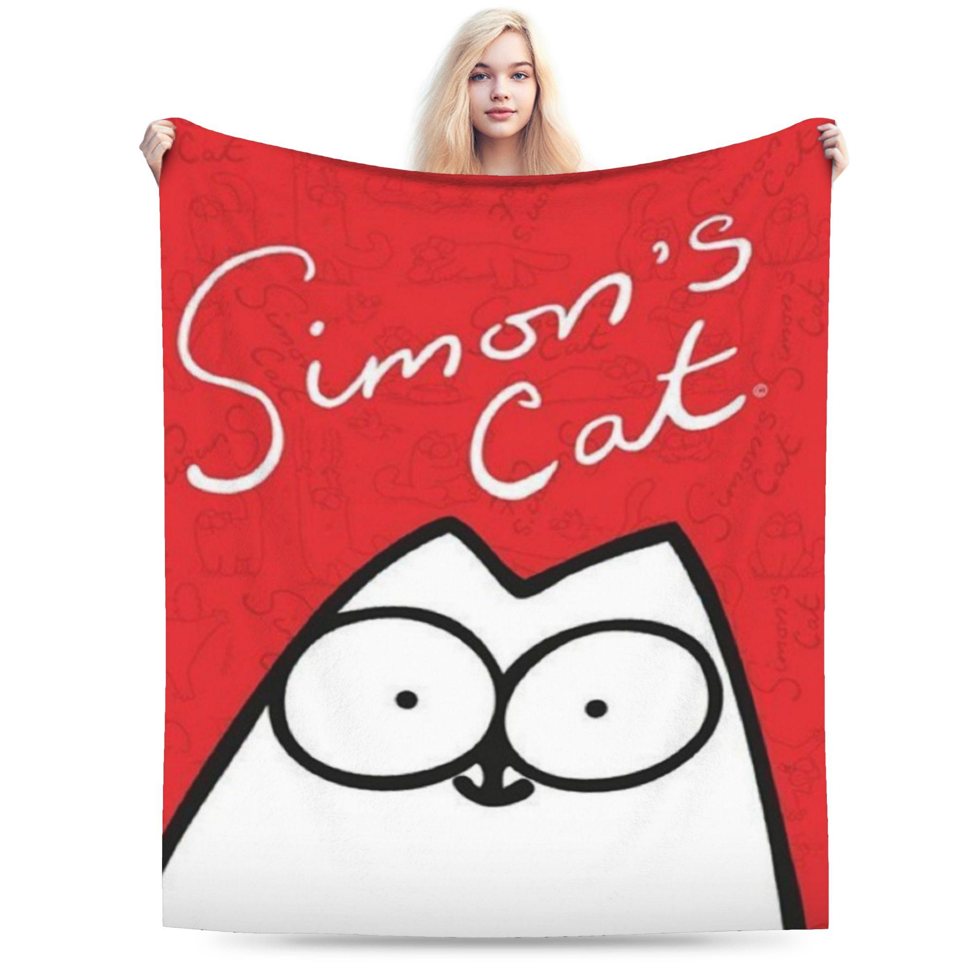 

Comfort Simons cartoon Cat cats Blanket Stuff Room Decorative Throw Blankets Lightweight Fleece for Bedroom 75cmx90cm