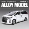 1/18 Toyota Alphard MPV Alloy Die Cast Toy Car Model Sound and Light Children's Toy Collectibles Birthday Gift