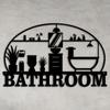 Metal Wall Art Decor Laser Cut Sign for Farmhouse Bathroom Modern Vintage Gift