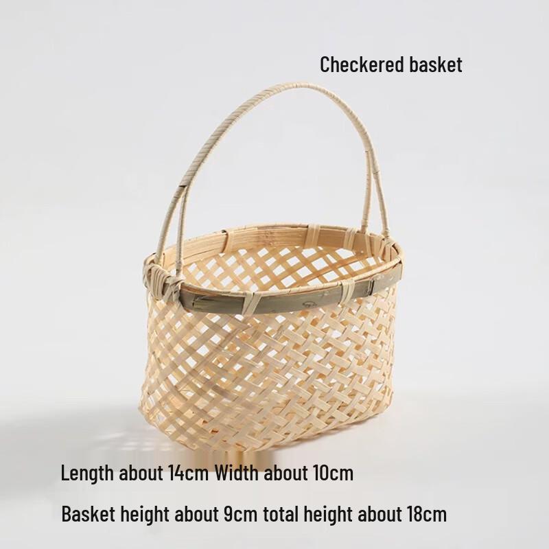 Handwoven Small Bamboo Carrying Basket