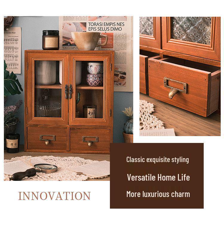 Solid Wood Multi-Layer Desktop Organizer: Office Desk & Cosmetics Storage Rack for Clutter-Free Spaces