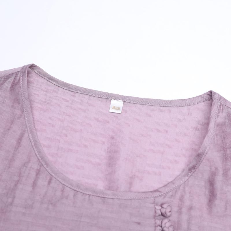 Mom's 2025 Summer Fashion: Loose Top & Wide-Leg Pants Two-Piece Set for Middle-Aged and Elderly Women.