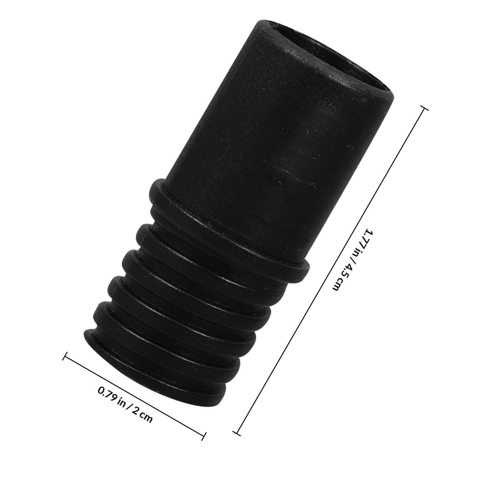 

2Pcs Threaded Handle Replacement Tips French Style Adapter for Extension Pole Mop Broom Brush Handle Repair Connector чёрный