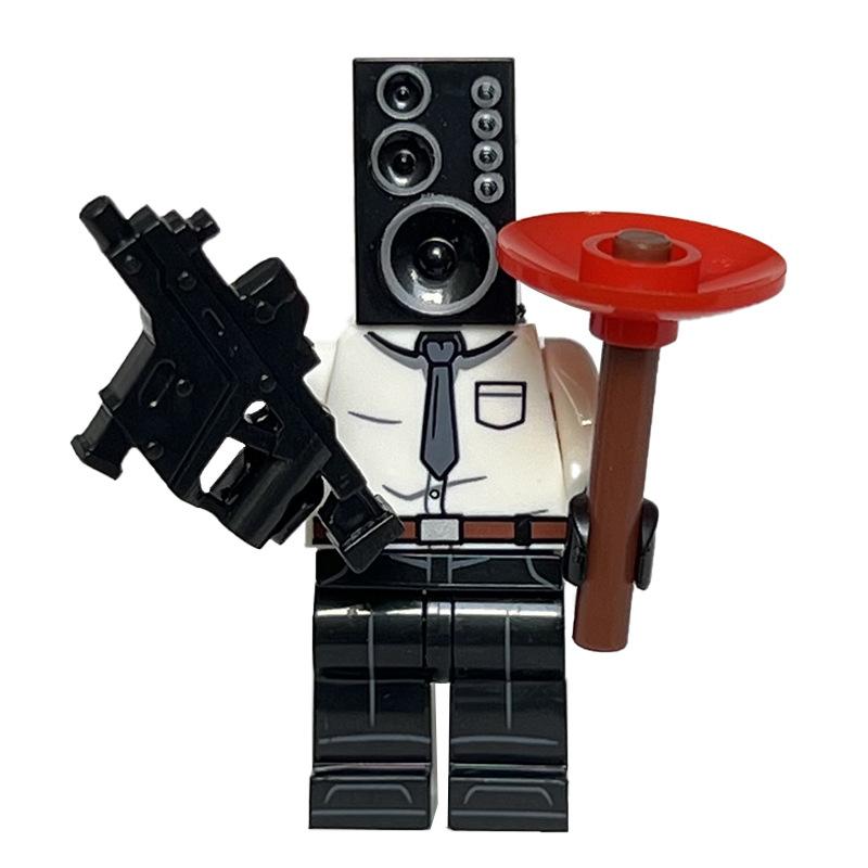 Skibidi Toilet Men Vs. Monitor Building Blocks Super Titan TV Man Sound Man Children's Toy Birthday Building Block Brick Gift