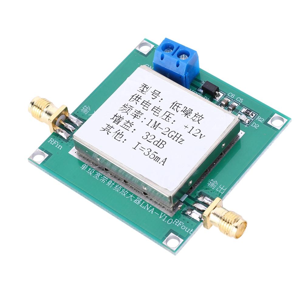 12V RF Wideband Amplifier Low Noise AMP LNA 0.01-2000MHz 32dB Radio Grain Remote Control Distance Receive