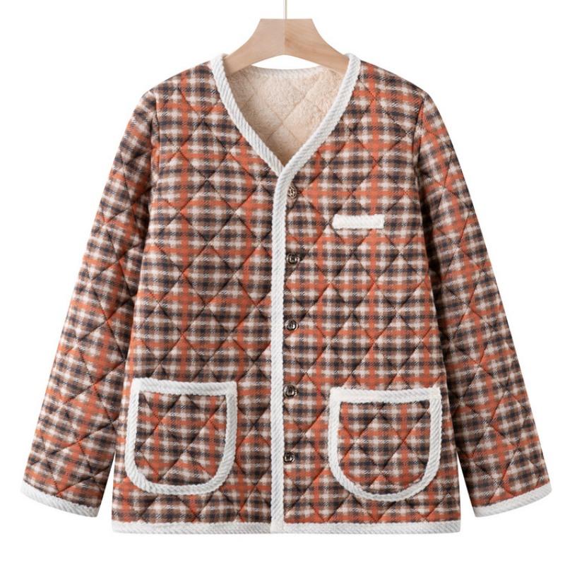 Temperament middle-aged mother padded jacket women's winter fashion padded clothes piled and thickened loungewear