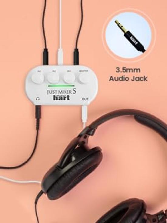 Maker Hart Just Mixer S Stereo 3-input2-output Ultra-compact Audio Mixerand USB Powered Audio Mixer
