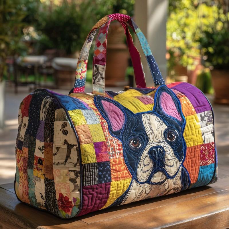 3D Dog Quilted Padded Travel Bag Fashion Print Yoga Tote Women