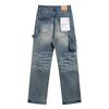 Tide Brand Washed Vintage Distressed Ripped Craft Stretch Jeans Wide Legs American High Street Style Tide