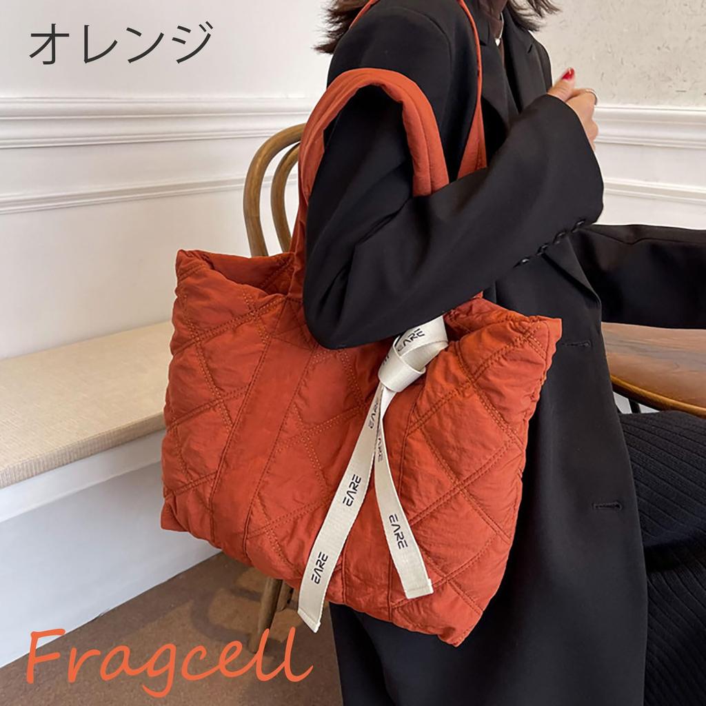Fragcell Women's Tote Bag, Large Capacity, Lightweight Nylon Shoulder Bag, A4 Size, Stylish Diaper Bag, Perfect for Commuting to Work or School