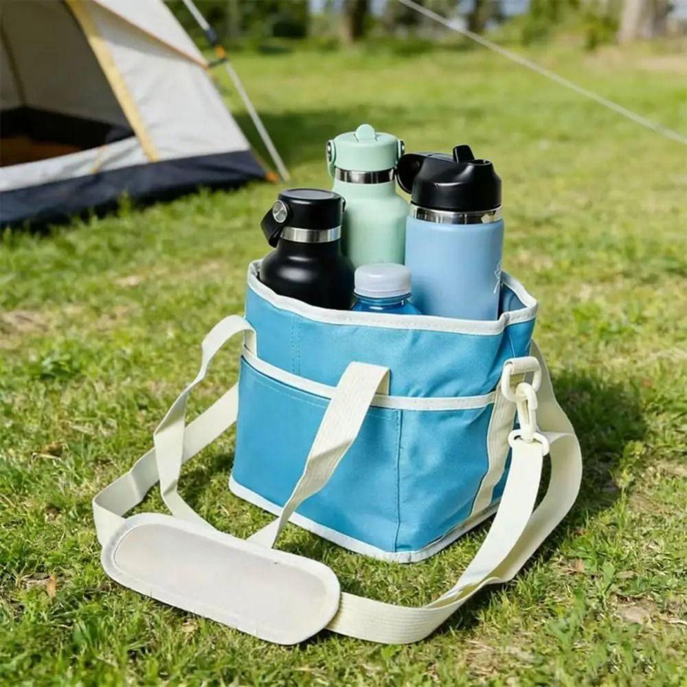 Portable Vehicle Drink Carrier Bag Leak Proof Auto Beverage Organizer Long-Distance Travel