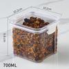 Square Flower Tea Storage Box - 680ml with 4 Food Grade Compartments and 700ml Sealed Lid