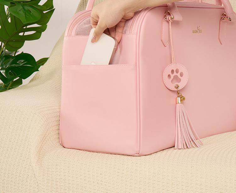 Wakytu British Pet Carrier: Large Capacity Cat/Dog Crossbody Bag, Breathable & Comfortable Handbag