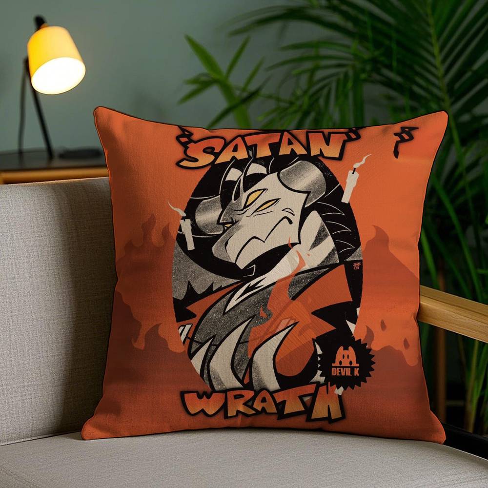 Anime H-HelluvaS B-Boss Pillow Case Sofa Short Plush Double-sided HD Printing Room Home Office Gift Cushion Cover