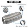ABSOPRO Car Exhaust Flexible Exhaust Flex Connector Pipe Universal for Durable Stainless Silver Tone Pipe, 63x203mm, Bellows, Cars, Steel,