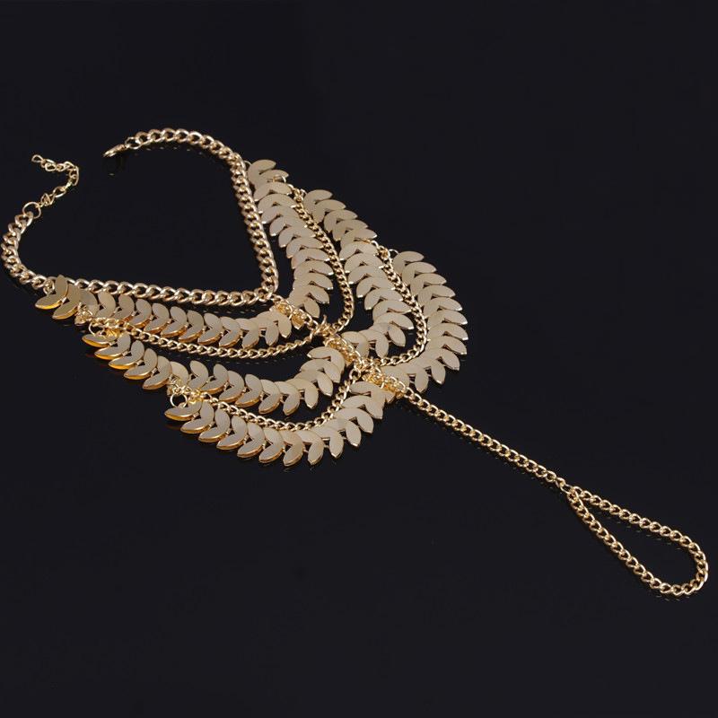 a pair of Personalized retro multi-layer pendant tassel ankle chain, exotic style for girls with feet, cosplay court style, ins high heels decoration