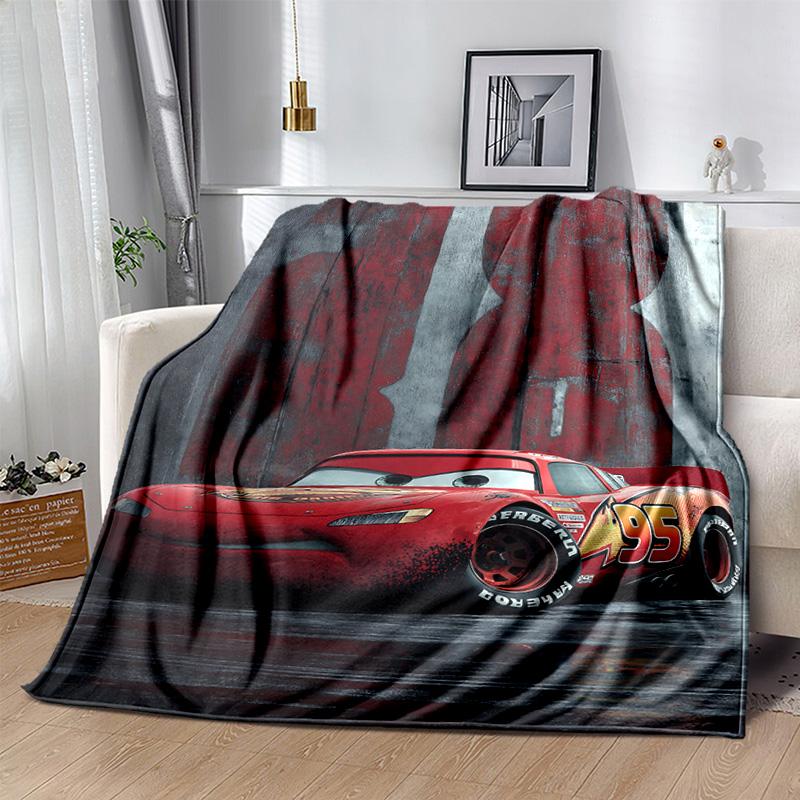 1pc Mcqueen Flannel Blanket Soft Warm Throw Blanket for Bedroom Living Room Bed Travel Camping Picnic Gift. M730058