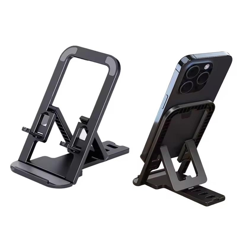 Universal Foldable Phone Stand With Adjustable Viewing Angles–360° Rotating Desktop Holder Compatible With Various Mobile Phones