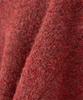NOIRER FOR WOMAN Boucle V-Neck Oversized Sweater (Red)