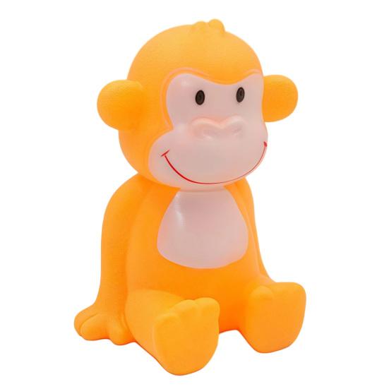 

Squeaky Monkey Squeeze Toy with Realistic Sound Soft TPR Fidget for Stress Relief Cute Animal-Shaped Decompression Gadget for Kids Adults оранжевый