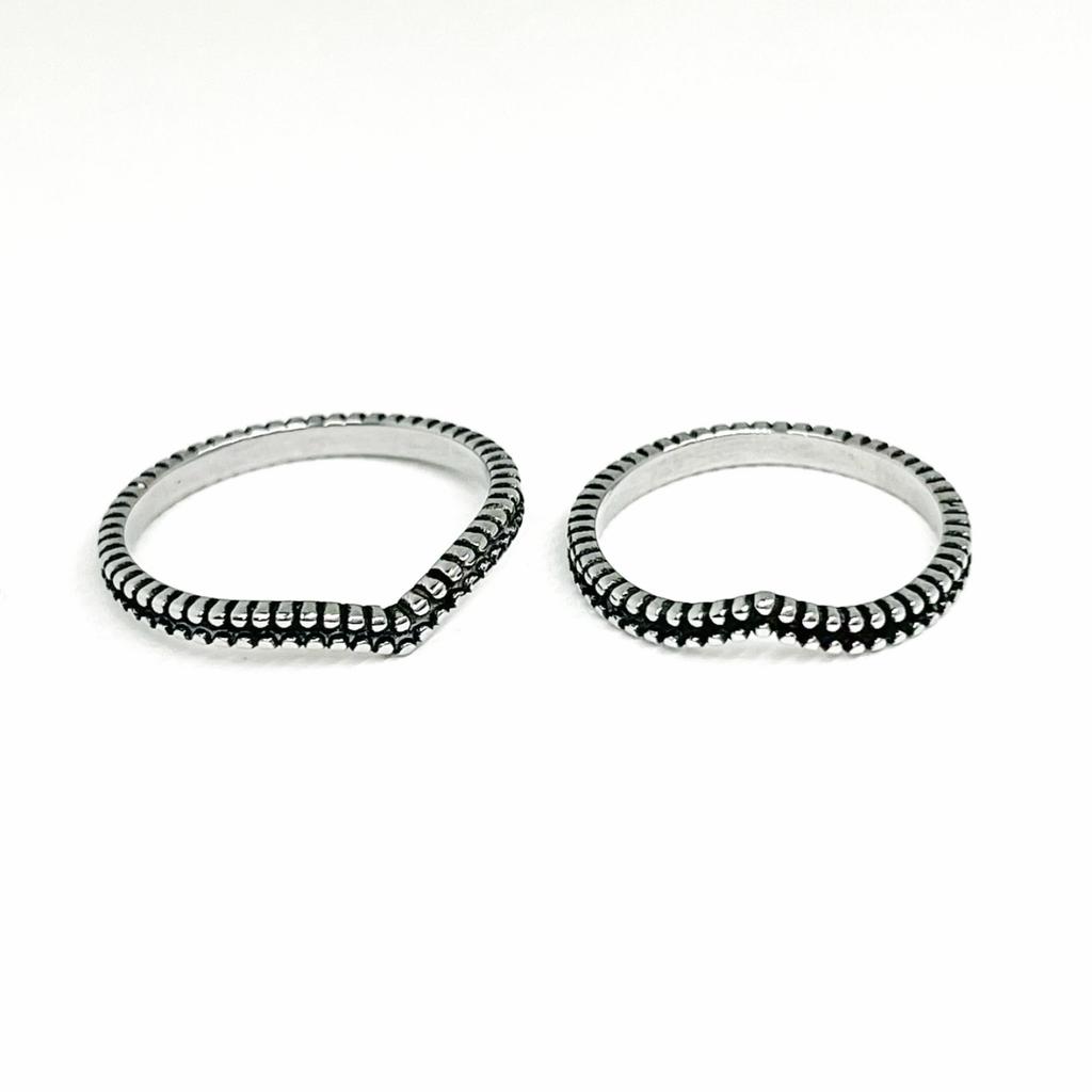 Glory_Arden [Unisex] Surgical Steel Vintage Crown Shape Ring / Gbsr-075