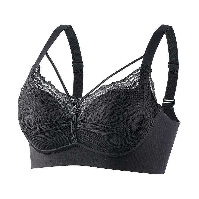 

Невидимое бесшовное нижнее белье Без косточек Регулировка Маленькая грудь Сборка груди Без пустот Предотвращение провисания Без боковых косточек Сексуальный бюстгальтер 34/75AB чёрный