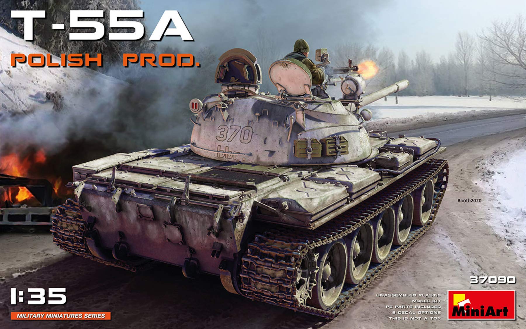 

Miniart Polish Plastic Model MA37090 1/35 T-55A