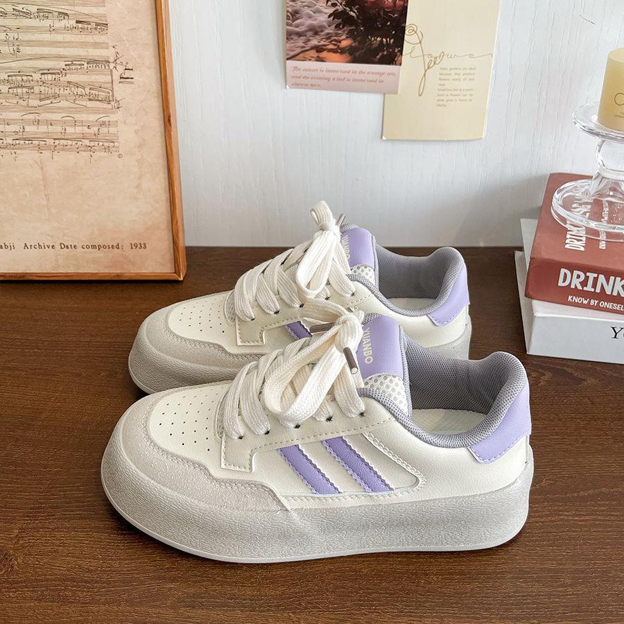 

Dexun parallel bars casual board shoes women s 2025 new niche non-collision versatile shoes thick-soled splicing retro style 40 светло-фиолетовый