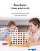 3D Wooden Four-in-a-Row Puzzle Toy for Young Children's Early Education, Hands-On and Brain-Teasing with Parent-Child Interaction