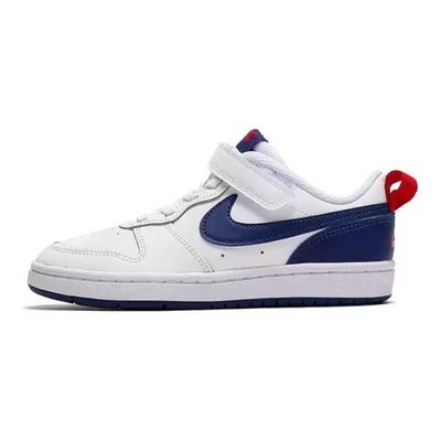 Court Borough Low PS Weiß Tiefblau Kinder Sneaker Universitätsrot BQ5451-113