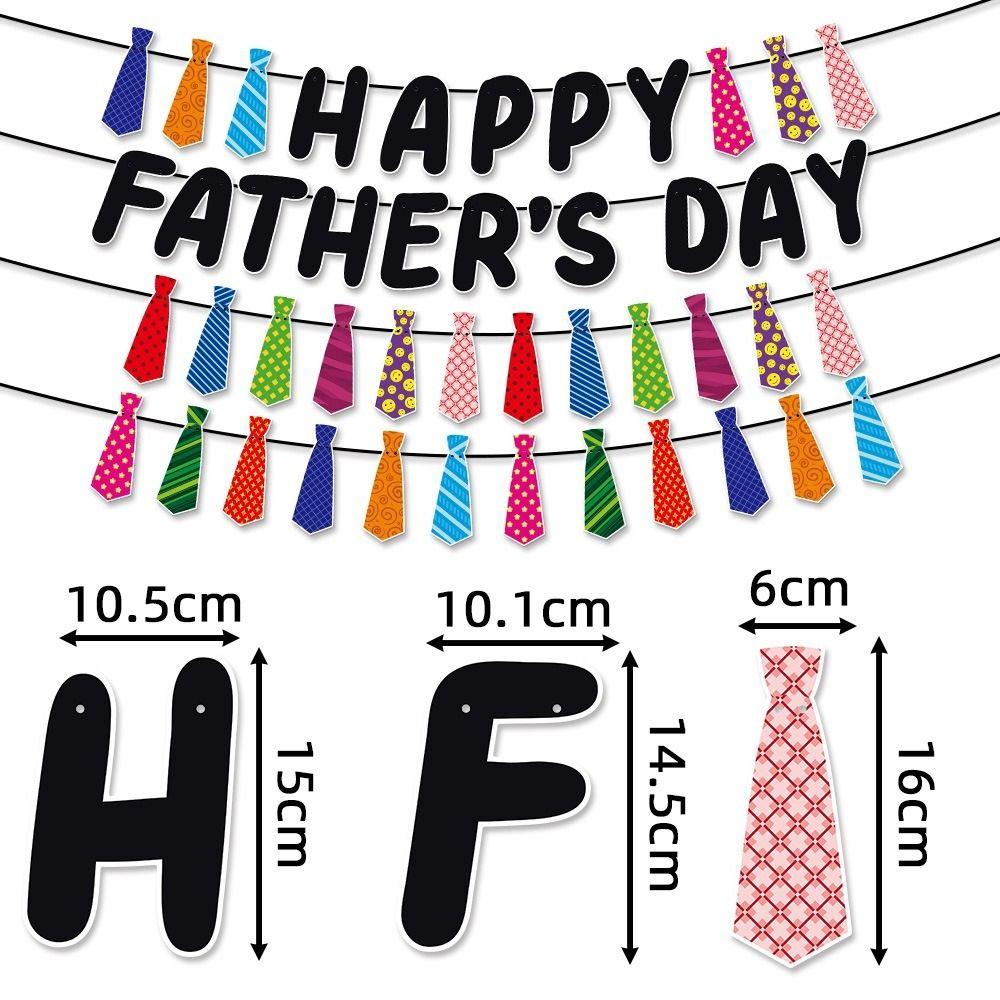 Colorful Tie Hanging Banner Festival Father's Day Ornament  Happy Father's Day Decor