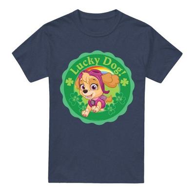 Paw Patrol Unisexowy T-shirt dla dorosłych Lucky Dog na Dzień Świętego Patryka