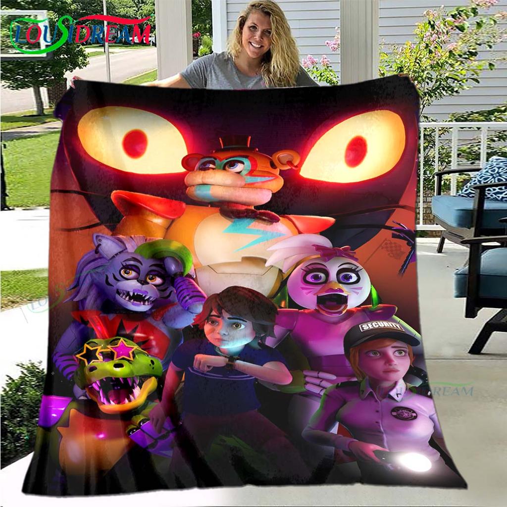 Hot Horror Game Characters Pattern Blanket Flannel Thin Blanket Portable Home Travel Office Lunch Break Blanket Birthday Gift