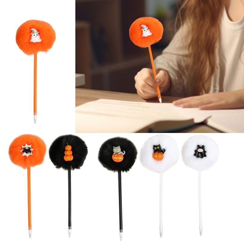 4 Peças Caneta Gel Desenho Animado Halloween Caneta Engraçada para Escrever Materiais de Escritório para Estudante Recompensa de Jogo Suprimentos para Festa de Halloween