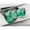 Natural Emerald Colombian Green Heart Cut 20+ Ct Pair Fabulous Loose Gemstone