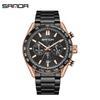 Sanda Men's Multifunctional Quartz Watch with Calendar and Stainless Steel Band