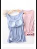 Ladies' Padded Chest Camisole with Wide Straps, Versatile Outerwear, Clavicle-revealing Underwear, Sleeveless for Summer
