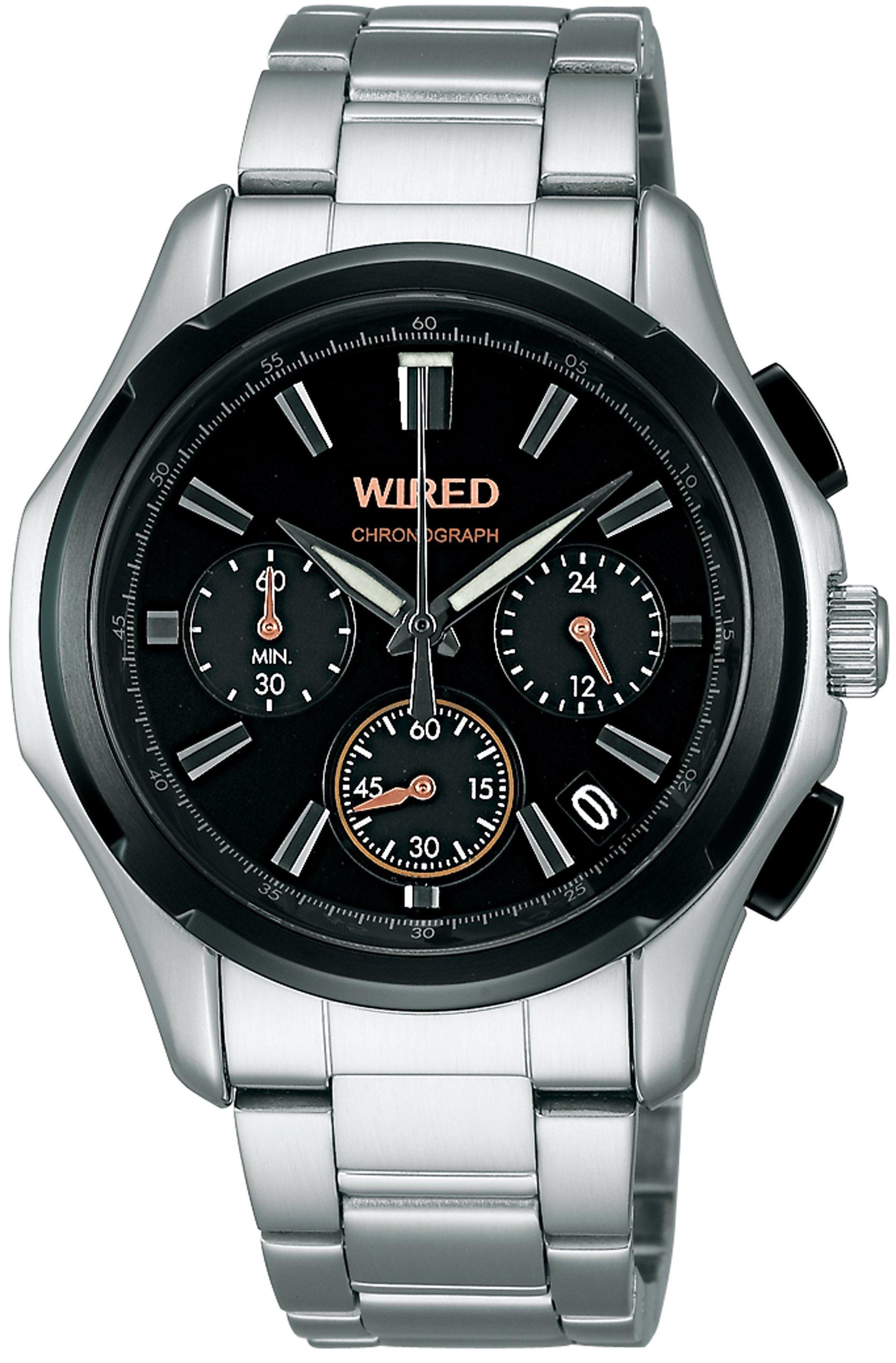 

[Часы Seiko] WIRED Хронограф Кварцевый изогнутый Hardlex AGAW431 Серебряные часы