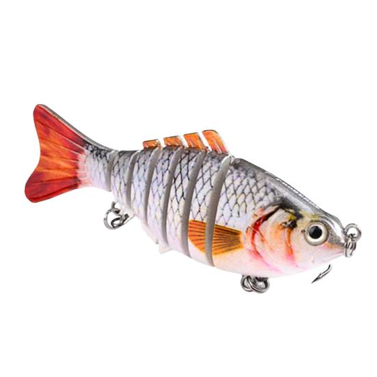 3/5Pcs Fishing Lures 3D Swimming Bait with Treble Hooks Realistic Looking Bright Colors Compact Portable Hard Bait Artificial Lure