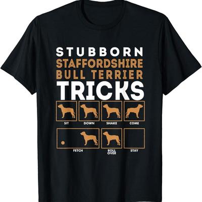 Sturrköpfiger Staffordshire Bull Terrier Hundetricks T-Shirt