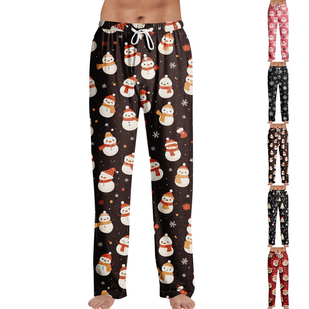 Anime Pajama Pants Sleepwear Casual Drawstring Elastic Waist Pants Comfy Straight Yoga Loose Trousers