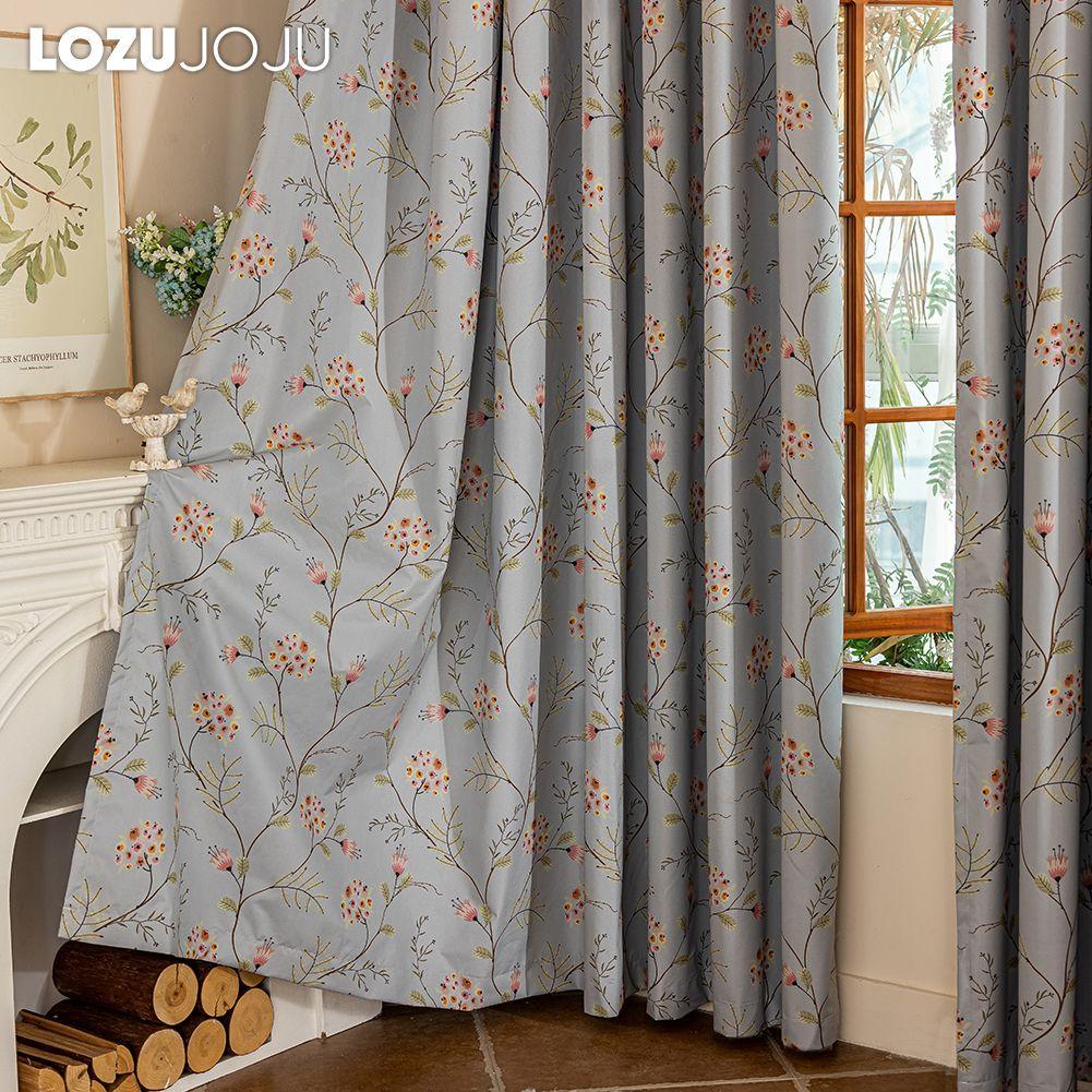 1PC LOZUJOJU European Luxury 100% Blackout Blackout Curtain Vintage Floral Curtains Curtain for Bedroom Living Room Balcony Window for Home Decor