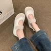 Mary Jane flat single shoes women's 2025 summer new niche design sense Velcro women's shoes casual versatile shoes