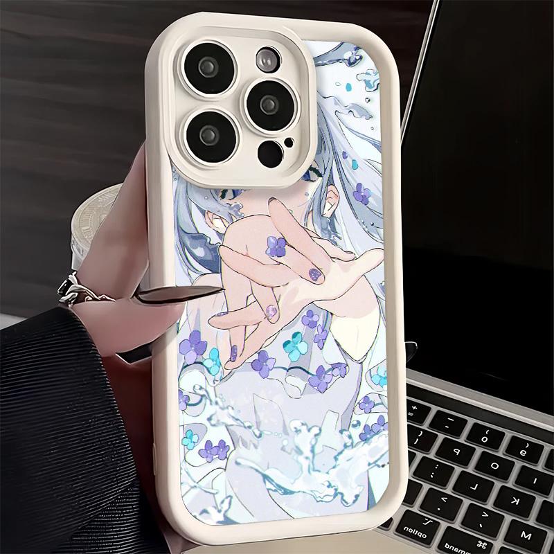 Phone Case for iPhone 17 Air 16E 15 16 Pro Max Anime Kwaii Girl Ins Style Cover 14 Plus 13 12 Mini Soft Shell Silicone Fundas