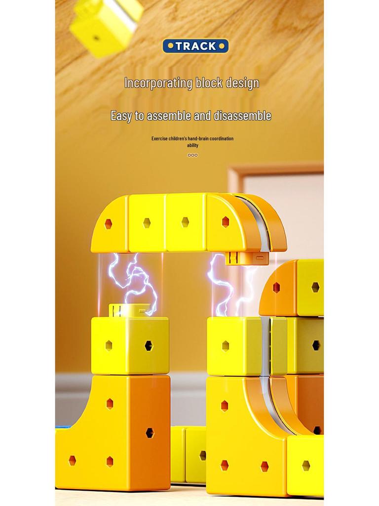 International Children's Educational Magnetic Building Blocks High-speed Rail Toy Train.