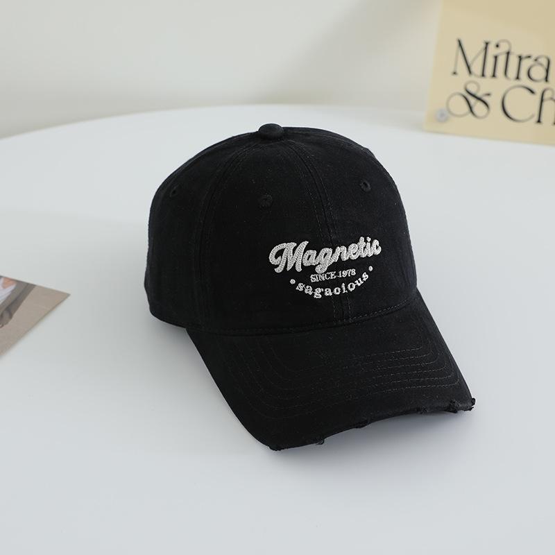 Korean Cute Big Head Sieve Baseball Hat for Men and Women Same Korean Style Fashion Soft Top Couple Baseball Cap Showing Small Face