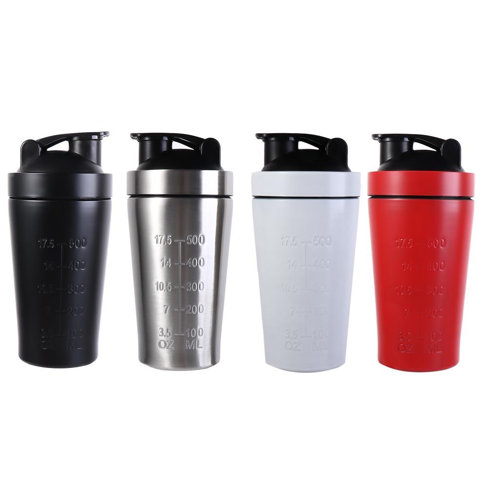 500ml/750ml Protein Powder Bottle with Scale Fitness Protein Powder Cup Hiking Sports